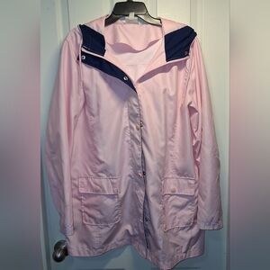 St Johns Bay Pink Navy Hooded Jacket Extra Large